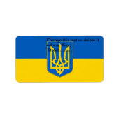Eigen label met vlag van Oekraïne (Voorkant)