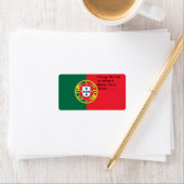 Eigen label met vlag van Portugal (Insitu)