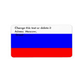 Eigen label met vlag van Rusland (Voorkant)