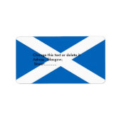 Eigen label met vlag van Schotland (Voorkant)
