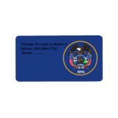 Eigen label met vlag van Utah, VS (Voorkant)