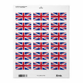 Eigen label met vlag van Verenigd Koninkrijk (Full Sheet)