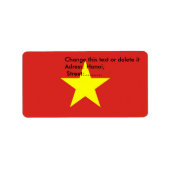 Eigen label met vlag van Vietnam (Voorkant)