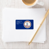 Eigen label met vlag van Virginia, VS (Insitu)