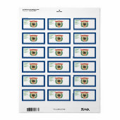 Eigen label met vlag van West Virginia, VS. (Full Sheet)
