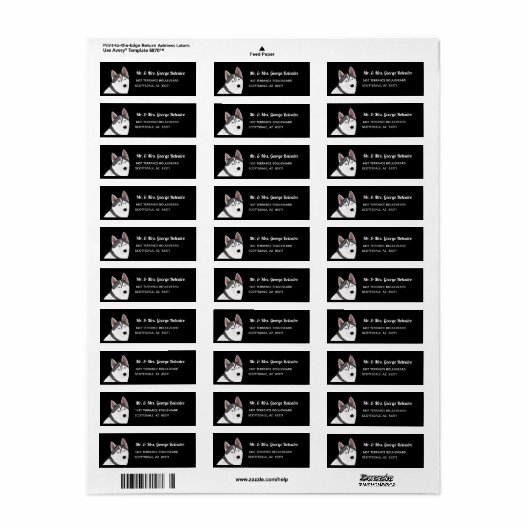 Eigen label retouradres (Full Sheet)