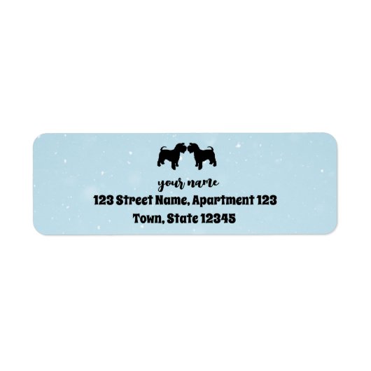 Eigen label twee mini Schnauzer Return (Voorkant)