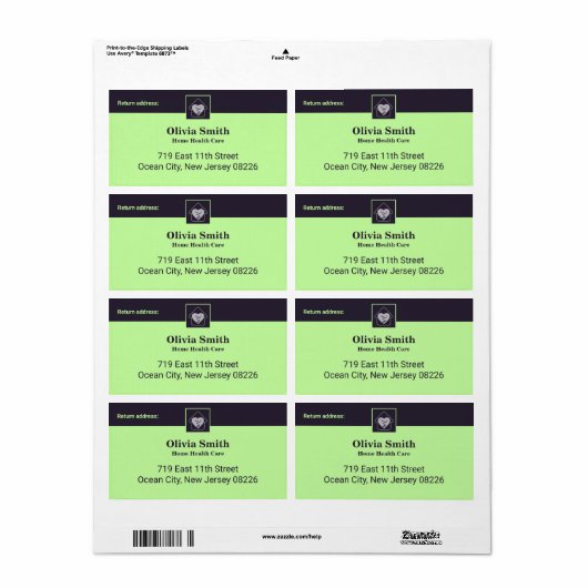 Eigen label van oudere Care Return (Full Sheet)