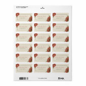  Eigen label voor de Rode Floral-feestdag (Full Sheet)