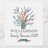 Eigen label voor gezinshereniging (eigen versie) wijn etiket (Enkel label)