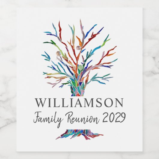 Eigen label voor gezinshereniging (eigen versie) wijn etiket (Enkel label)