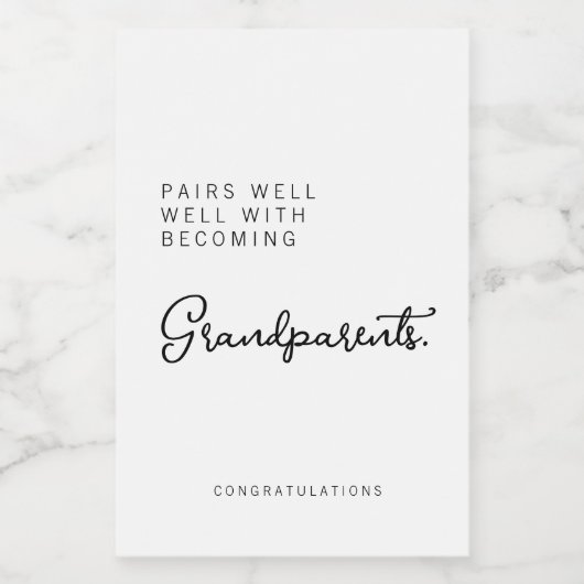 Eigen label voor grootouderwijn wijn etiket (Enkel label)