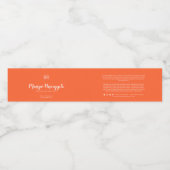 Eigen label voor ingrediënten voor kleurstofschrij waterfles etiket (Enkel label)