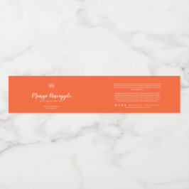 Eigen label voor ingrediënten voor kleurstofschrij waterfles etiket