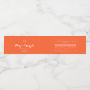 Eigen label voor ingrediënten voor kleurstofschrij waterfles etiket