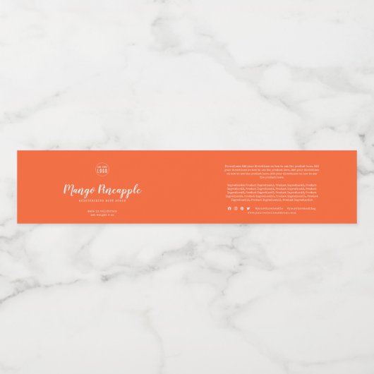 Eigen label voor ingrediënten voor kleurstofschrij waterfles etiket (Enkel label)