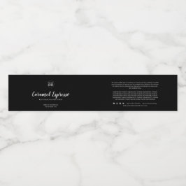 Eigen label voor ingrediënten voor kleurstofschrij waterfles etiket