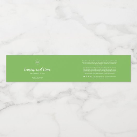 Eigen label voor ingrediënten voor kleurstofschrij waterfles etiket (Enkel label)