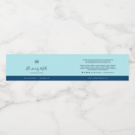 Eigen label voor kleurstoffen Contrastingrediënten Waterfles Etiket