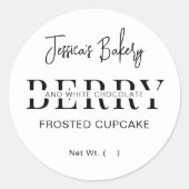 Eigen label voor minimalistische koekjesbakkerij (Voorkant)