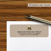 Eigen label voor retouradres met monogram