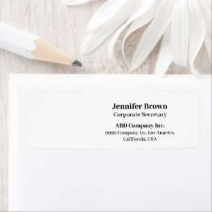 Eigen label voor retouradres van zakelijke Logo-me