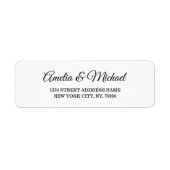 Eigen label voor retourzending van bruiloft (Voorkant)