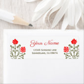 Eigen label voor rood en goudblauw Etching (Insitu)