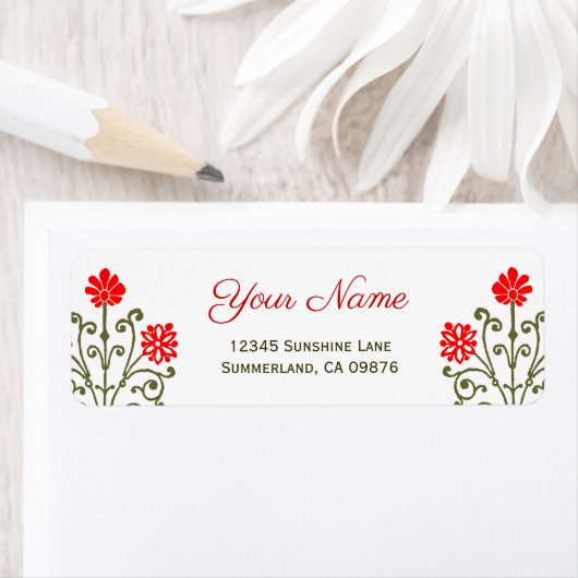 Eigen label voor rood en goudblauw Etching (Insitu)