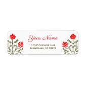 Eigen label voor rood en goudblauw Etching (Voorkant)