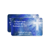 Eigen label voor teruggave van kerk notitiekaartje (Voorkant / Achterkant in situ)