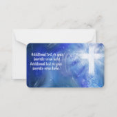 Eigen label voor teruggave van kerk notitiekaartje (Achterkant)