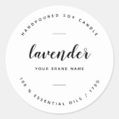 Eigen label voor witte verpakking en kaarsje (Voorkant)