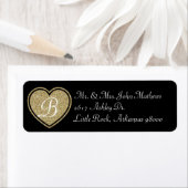 Eigen label voor zwart en gouden hart (Insitu)