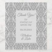 Eigen labels voor Damask Pattern-wijn Wijn Etiket (Enkel label)