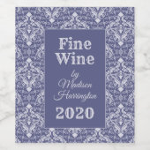 Eigen labels voor Damask Pattern-wijn Wijn Etiket (Enkel label)