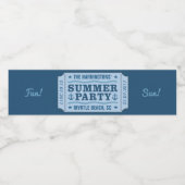 Eigen labels voor de naam, datum en locatie van "P Waterfles Etiket (Enkel label)