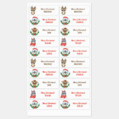 Eigen labels voor kerstdieren (Vel)