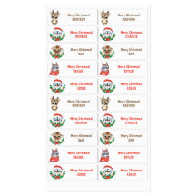 Eigen labels voor kerstdieren