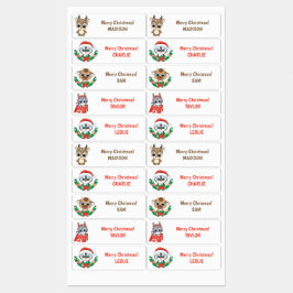 Eigen labels voor kerstdieren