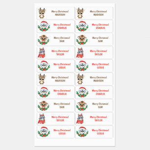 Eigen labels voor kerstdieren