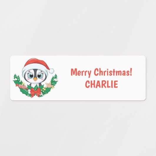 Eigen labels voor kerstdieren (Design 2)