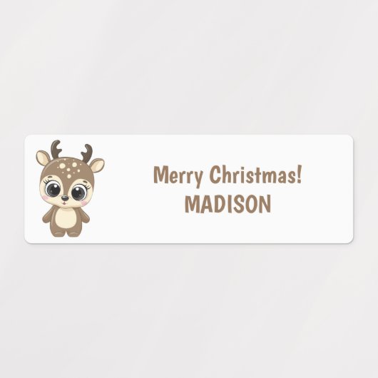 Eigen labels voor kerstdieren (Design 1)