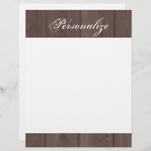 Eigen -landskuskerhoutkorrelhoofdletter (Voorkant / Achterkant)