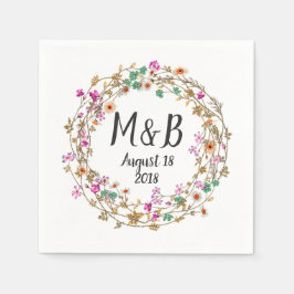 Eigen landstijl Floral met grote kunst Motif Servet