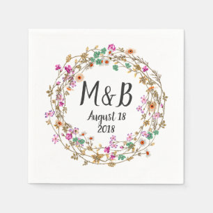 Eigen landstijl Floral met grote kunst Motif Servet