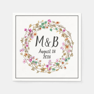 Eigen landstijl Floral met grote kunst Motif Servet