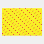 Eigen leeftijdsnummer kleurig kind geboortedag inpakpapier vel (Voorkant 3)