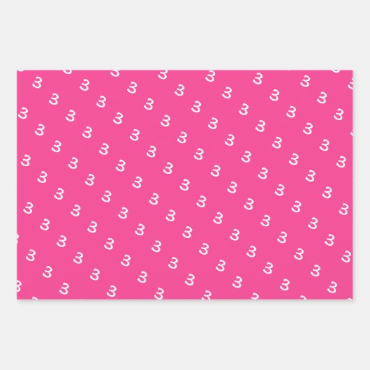 Eigen leeftijdsnummer kleurig kind geboortedag inpakpapier vel (Voorkant)