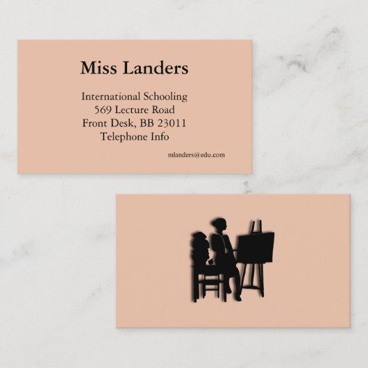 Eigen leraren visitekaartje (Voorkant / Achterkant)